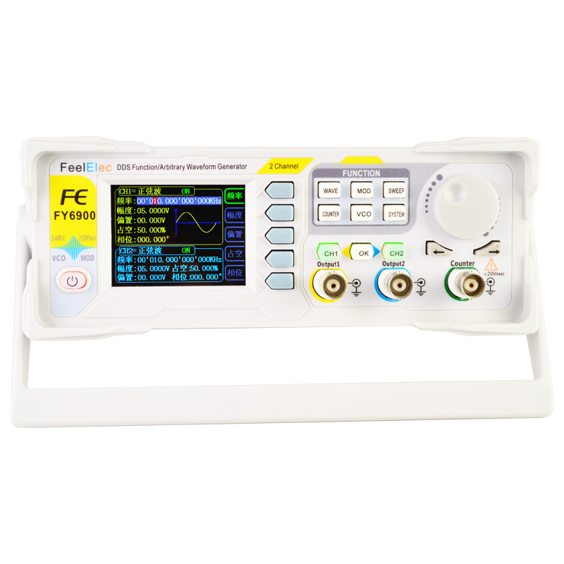 Gerador de Sinal de Forma de O - Dual Channel Arbitrary Waveform Function Generator 60Mhz avaliação e preço